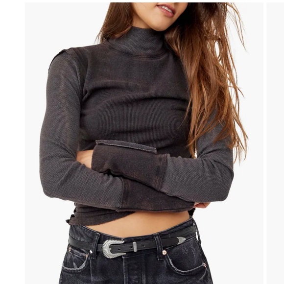 New We the Free Freya Mock Neck Thermal Top - Picture 6 of 11